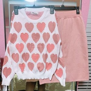 Pearl pink heart set 💗